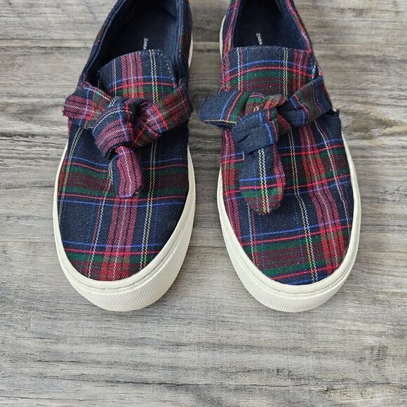 Zara Plaid With Bow Slip On Sneaker Shoes - Picture 5 of 11